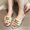 Slippers Women's Summer 2024 New Internet Celebrity Cool Slippers New Fashion Versatile Outer Wear One-word Drag Flat Bottom Outdoor Size 43
