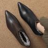 New Short Boots, Thick Fleece Shoes, Versatile Mid-calf High Heels for Women