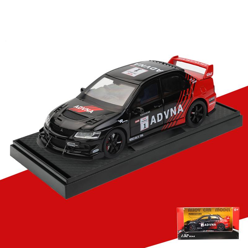 1:32 Mitsubishi Lancer Evolution EVO IX 9 Track Painted Sports Metal Alloy Diecast Model Car Pull Back Hobby Collection Decorate