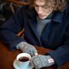 NEWBERRY KNITTING Deerskin Fingerless Gloves - Charcoal