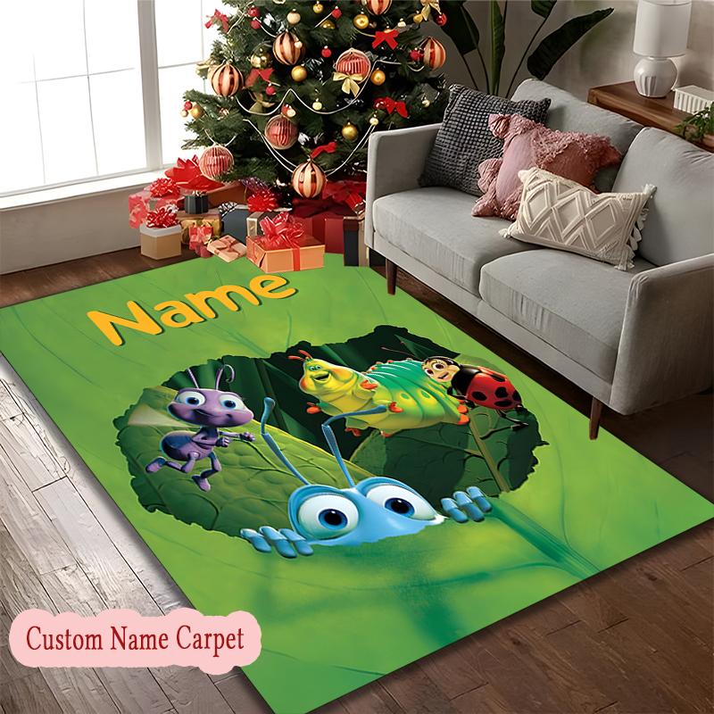 1pc Customize Name Chair Rug for Home Office Use, Colorful Mickey Mouse Storytime Area Carpet Appropriate for All Seasons