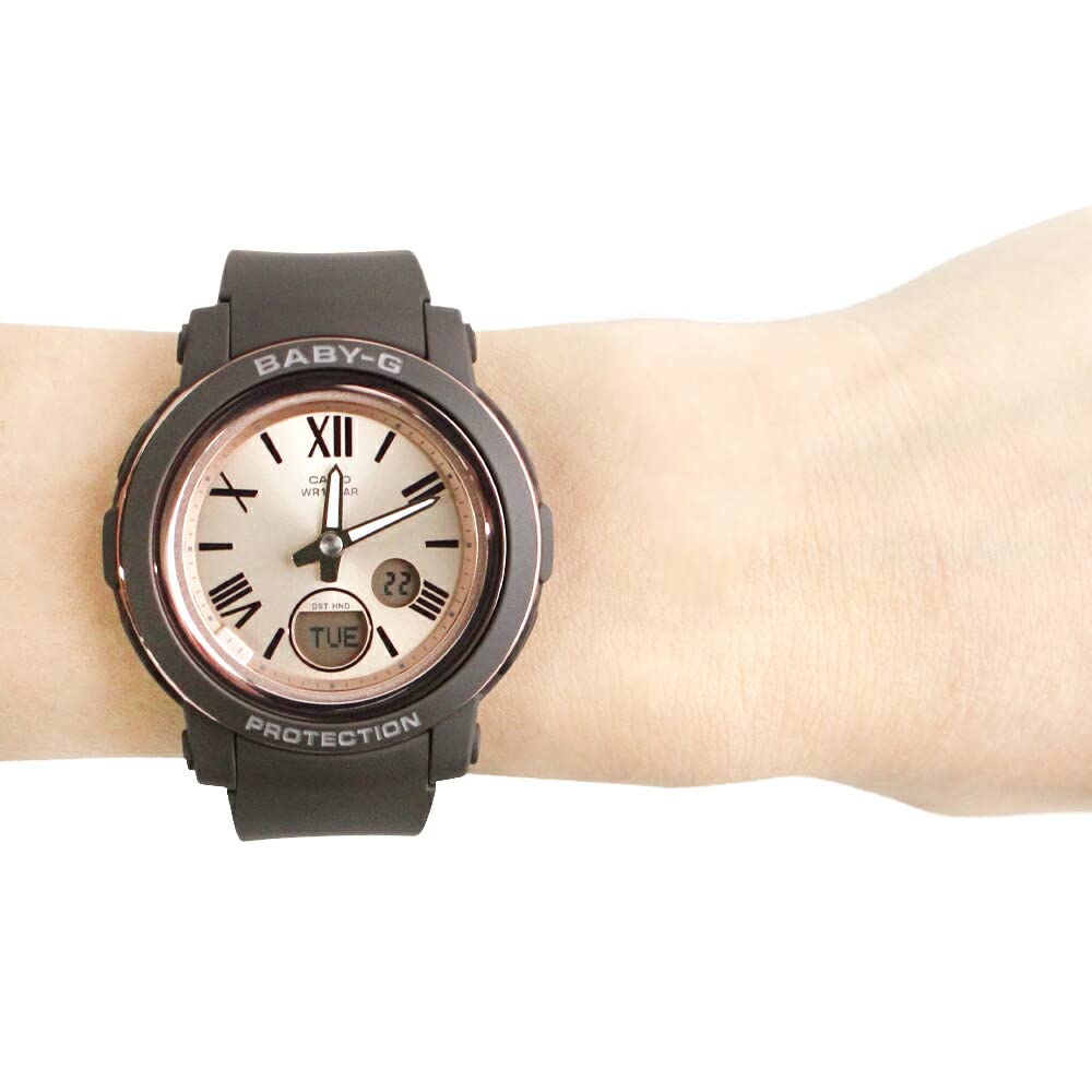 CASIO Series Watch for Women Waterproof Dark Brown Pink Gold Baby-G BGA-290 BGA-290-5A