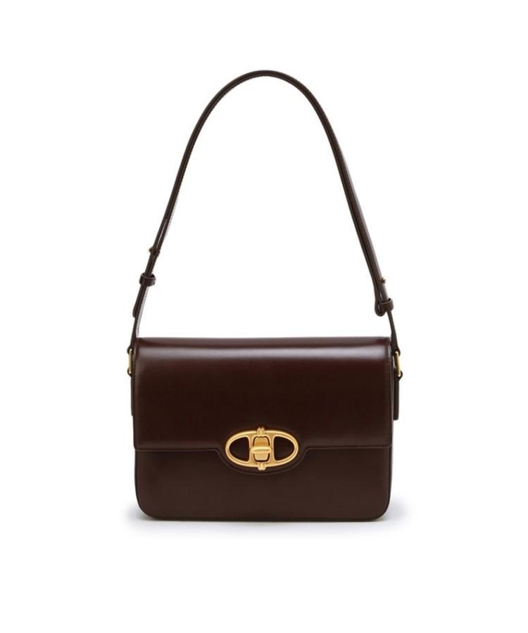 Athe Vanessabruno [Meringue] Burgundy Botalato Leather Plain Shoulder Bag M Aaba5F369D3