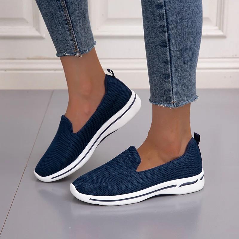 Ladies Loafer Tennis Female Orthopedic Sneakers Vulcanized Shoes for Women Mesh Breathable Platform Slip-On Zapatillas De Mujer