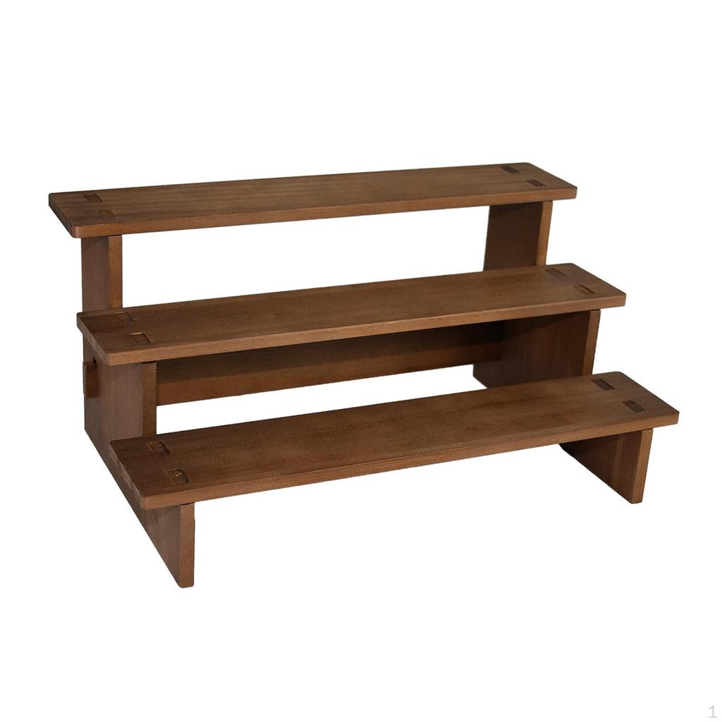 Collectibles Wood Display Stand Riser Jewelry Rack Showcase Fixtures For Figures Toys Crafts
