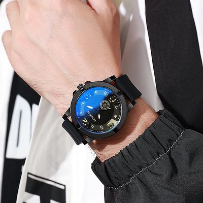 Fashion Silicone Strap Men Sports Watches Casual Arabic Dial Male Quartz Wristwatch Reloj Hombre Valentine's Day Clock Gifts