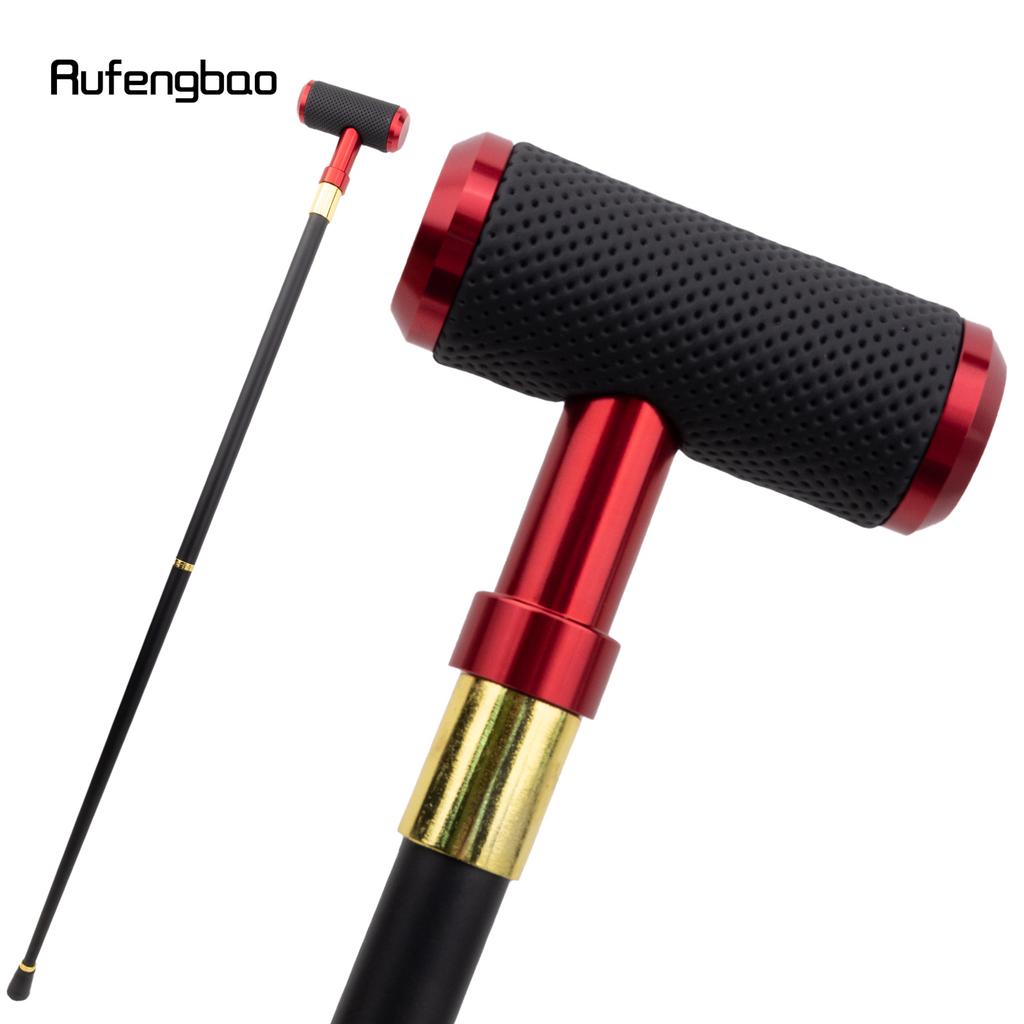 Red Leather Cylinder Silver Walking Cane Fashion Decorative Walking Stick Gentleman Elegant Cosplay Cane Crosier 94cm