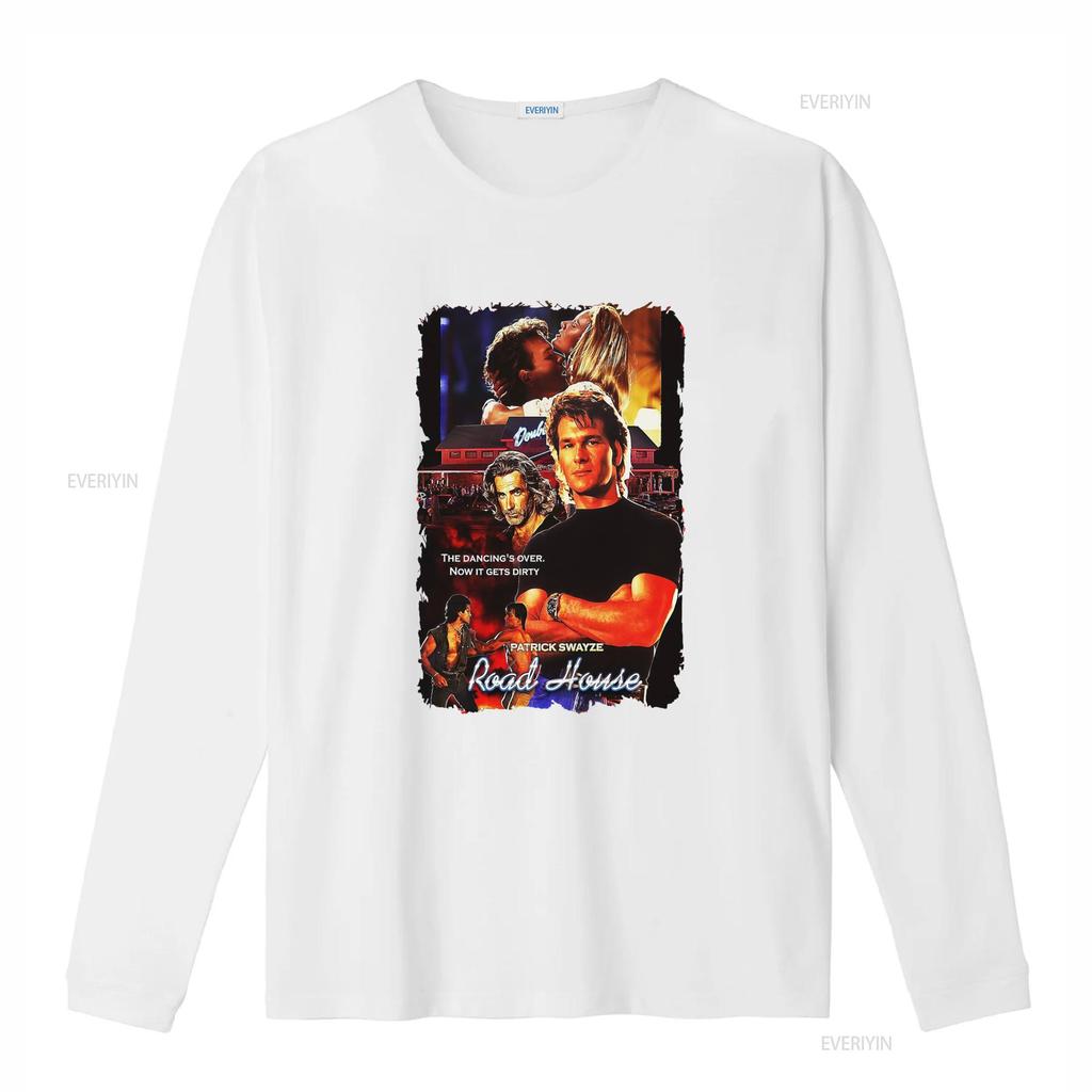 Roadhouse Patrick Swayze Movie Theme Mens Black T Shirt Available In Sizes S To 5XL Vintage Washed Graphic Breathable Slightly