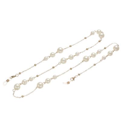 Sunglasses Chain Imitation Pearl Beads Chain Gold Color Eyeglasses String for Sunglasses Holder Necklace Eyewear Retainer Accessories