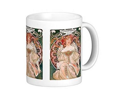 Mucha "Reverie" Tasse 2: Fototasse (Weltmeisterwerke Serie)
