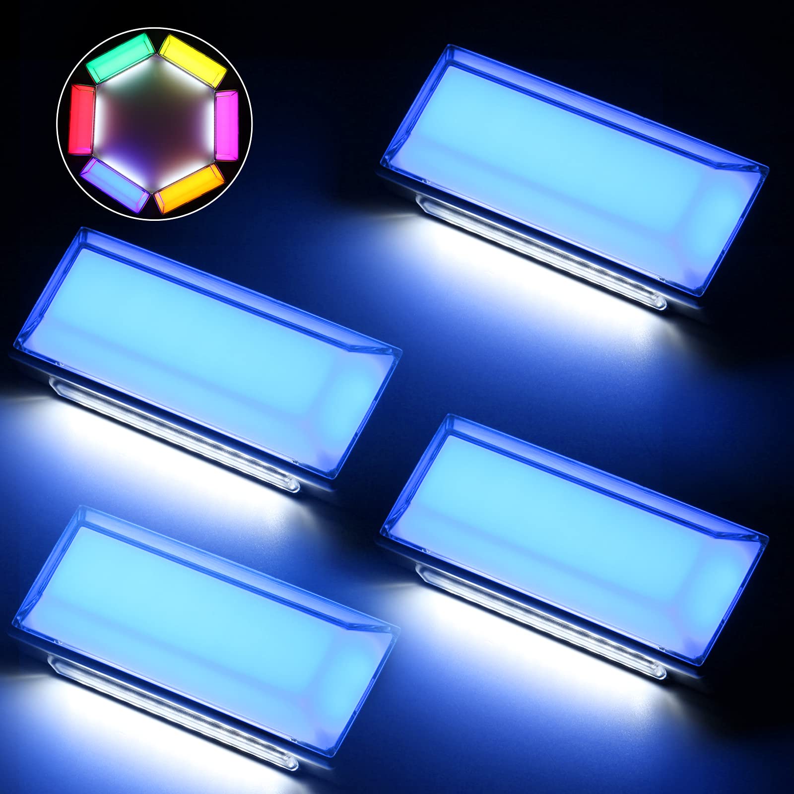 

OPPLIGHT LED Side Marker Lamps with Roadside Light Compatible with Trucks Blue and White Color Options Available of Function, Waterproof, IP67, синий