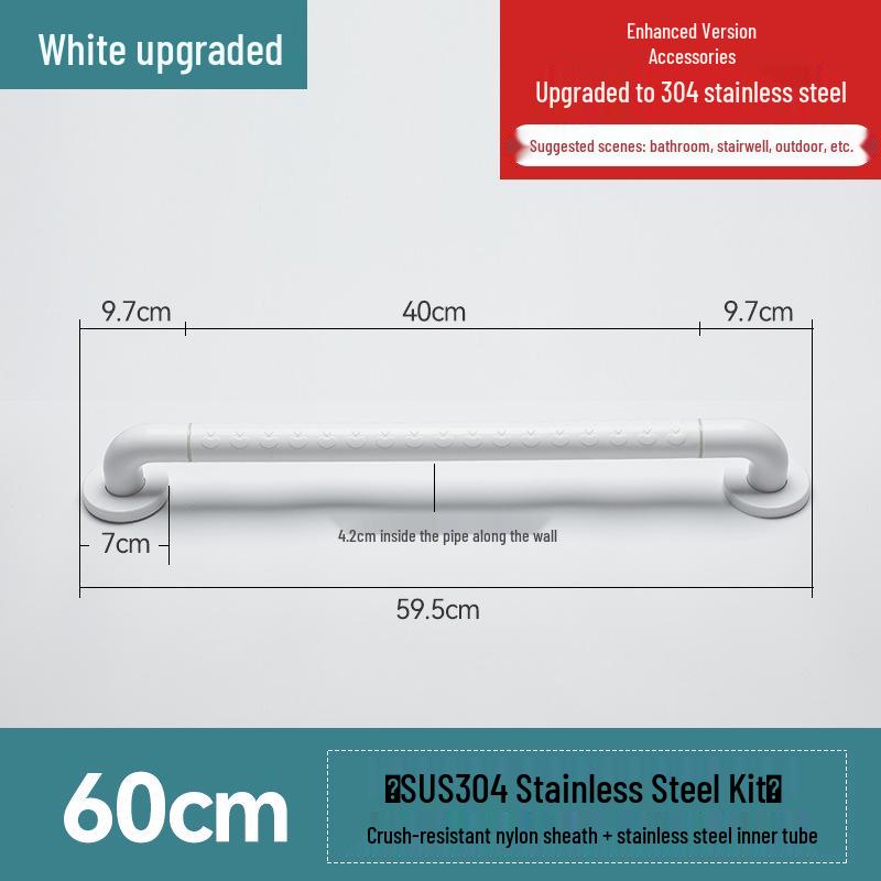 Stainless Steel Bathroom Handrail for Disabled, Elderly, and Pregnant Women