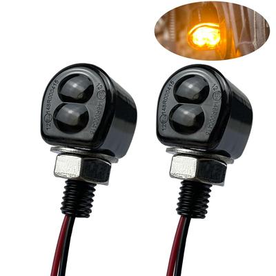 KASELIN Motorcycle Turn Signal, LED, Ultra Small, Equipped with 2 Ultra Bright LED Chips,