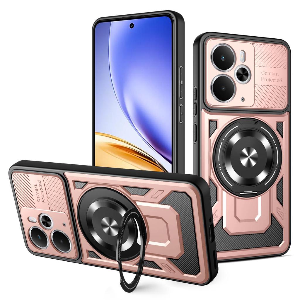 For Realme 14 5G Case Realme 14T Phone Cover Realme 14T 14 5G Magnetic Shockproof Ring Holder Case Magsafe Wireless Charge Cover