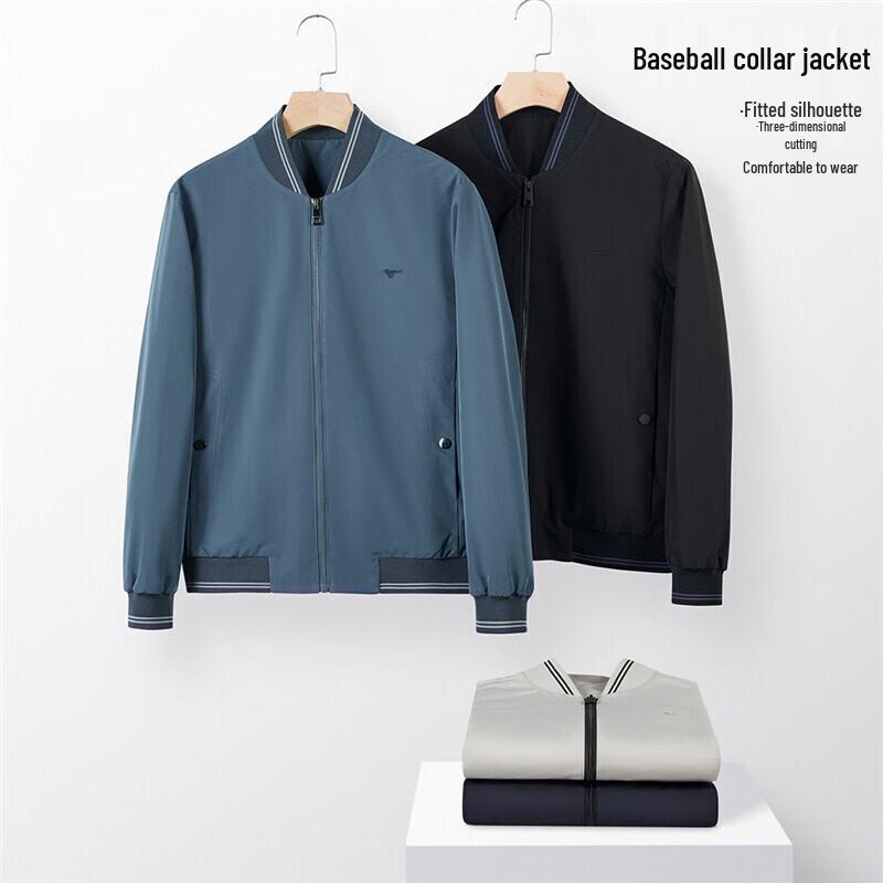 Septwolves Men's Business Casual Baseball Collar Jacket