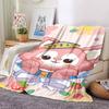 1pc Flower Name Blanket Lightweight Flannel Throw for Sofa Bed Travel Camping Livingroom Office Couch Chair