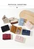 Korean Style Color Block Women's Wallet: Two-Fold with Snap Button, Zipper Coin Purse, Multiple Card Slots, and Large Capacity.