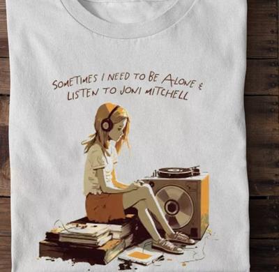 Joni Mitchell T- Shirt T Shirt Tops Tee, Halloween Gift, Gift Father, New- New