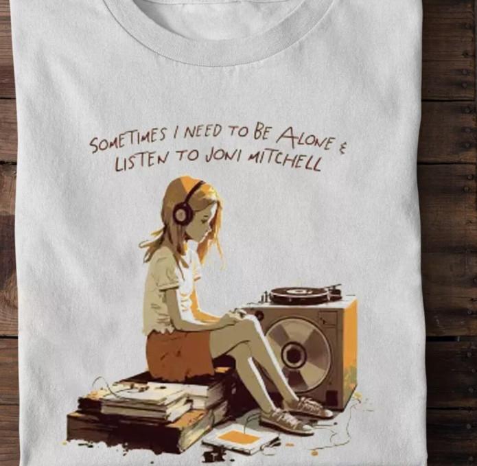 

Joni Mitchell T- Shirt T shirt Tops Tee, halloween gift, gift Father, new- new 2XL