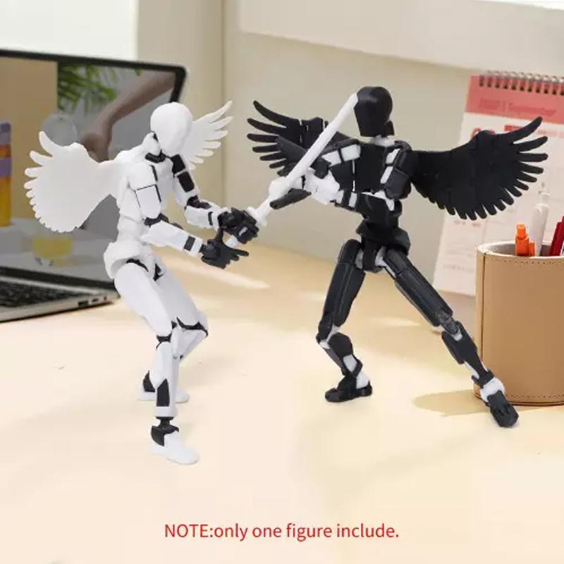 Vícekloubový pohyblivý robot s křídly, 3D tištěná figurína, 13 akčních figurek, hračky, děti, dospělí, rodiče a děti