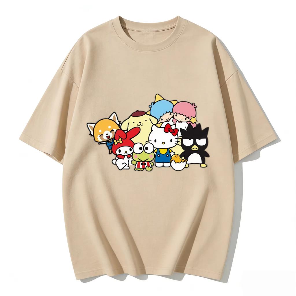 2026 Kuromi Tee Soft Cotton Short Sleeve Crew Neck Cute Print Lightweight Summer Top for Women Daily Casual Wear