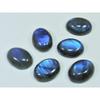 15X20MM Natural Labradorite Blue Fire Oval Cabochon Loose Gemstone 06Pcs Lot C-1065