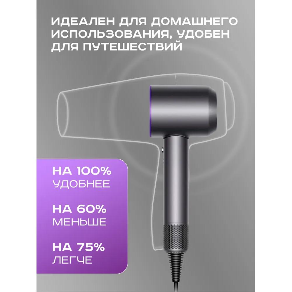 Professional Hair Dryer with Magnetic Attachments 5 In 1, Diffuser, Powerful, Ultra-light with Ionization 1600 W, 3 Speeds, Number of Attachments 5,