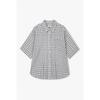 Studio Tomboy Oversized Check Short Sleeve Shirt 9176221989ar