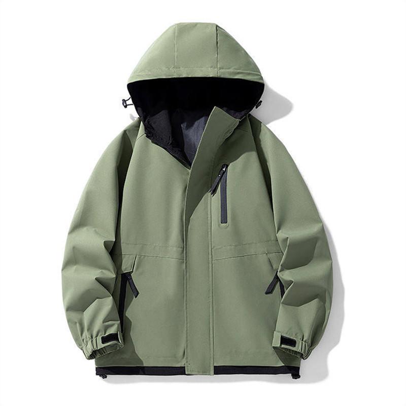 Spring Men's Windproof Waterproof Jackets Outdoor Loose Casual Couple Outwear Male Japan Style Hooded Zippers Jacket