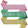 European & American Fashion Glitter Birthday Sash - Birthday Queen/Girl Ribbon