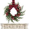 Christmas Wreath 10 Inch Artificial Seasonal Decor Rustic Wreath Ornament for Homeowners Decorators Church Office Apartment
