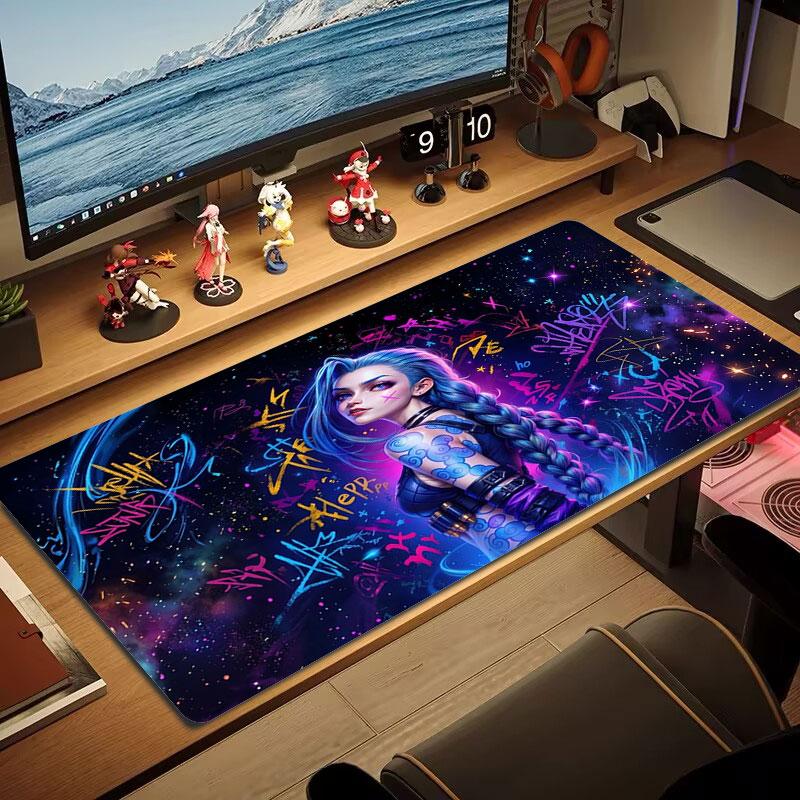 Neon Dreamscape Large Size Mouse Pad Large Gaming Table Cushion Nonslip Laptop Tablet Big Mousepad Xxl Mat Mini Pc Playmat With Lock Edge