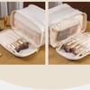Weipelu Portable PU Double Zipper Cosmetic Storage Bag