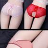 Women Lace Sexy Panties Open Crotch Underwear Lady'S Erotic Crotchless Lingerie Floral See Through Brief Bowknot New