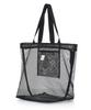 The-Abon Oka Mesh Square Big Shoulder Bag Black