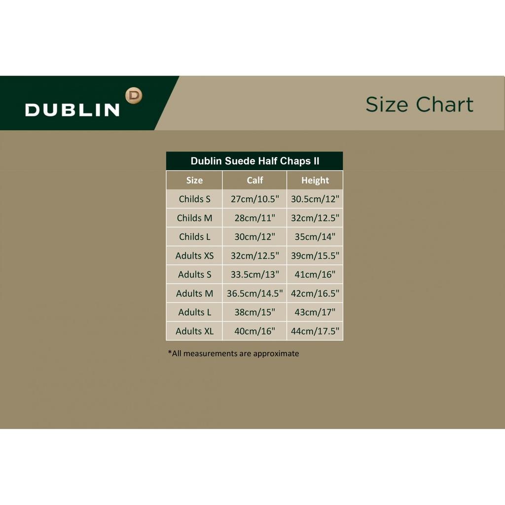 Dublin Childrens/Kids Suede Half Chaps II