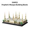 594 Teile Architektur Moschee des Propheten Bausteine Modell Klassisches Modell Kleine Partikelsteine Geschenk für Kinder und Erwachsene Geschenke