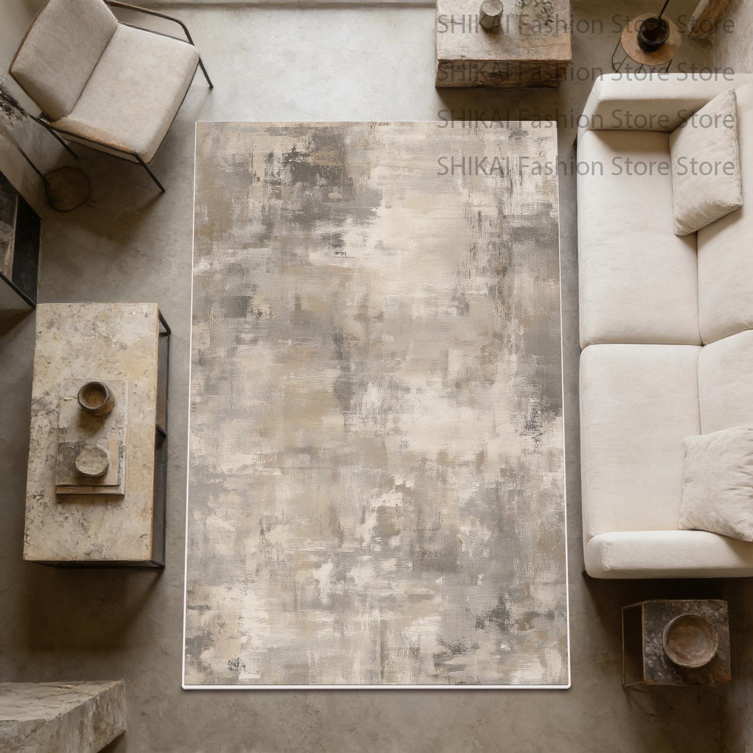 

Modern Abstract Art Style Living Room Carpet Decoration Laundry Room Washable Fluffy Rug Large Area Non-slip Soft Big Floor Mats 60x90cm