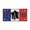 Auffällige Retro-Nummernschild-Metall-Deko - Italien, Brasilien, Japan & Mehr! - Massives Metall mit ausgeprägten Länderlogos