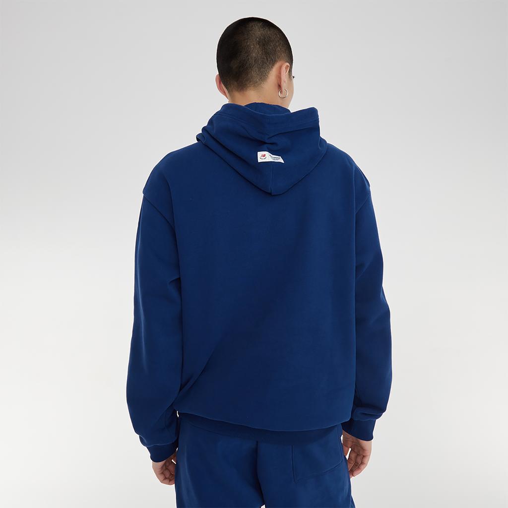 New Balance Sweatshirts Unisex Navy Blue Hooded Moderate Regular 5CD38061-NV