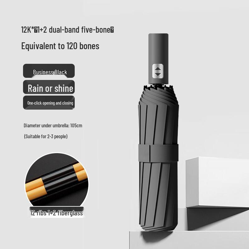 Hanyou Automatic 24-Rib All-Weather Umbrella