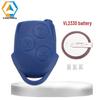 Ford 3-Button Car Key Shell (Blue) with Rear Battery