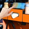 Partition Design Car Drink Cup Holder Water-proof Vehicle Tissue Box Car Rear Seat Organizer  Bag