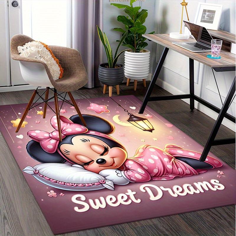 1pcMinnie Mouse Sleeping Sweet Dreams Office Carpet, Under Chair Rug, Gift for, Home Decor, Decoration, Soft and Comfortable Floor Mat