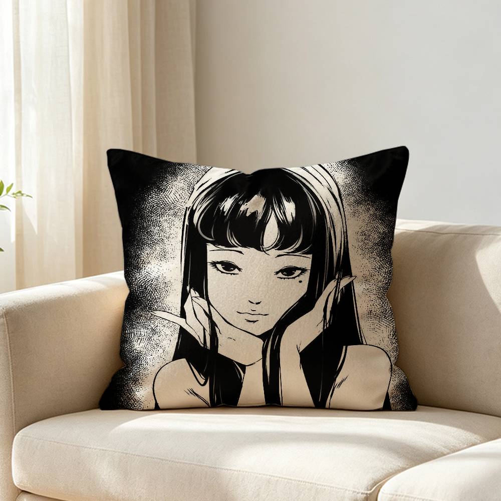 Manga Beautiful Ttomie Kkawakami Customizable Square Cushion Cover Double Sided Print Pillow Case