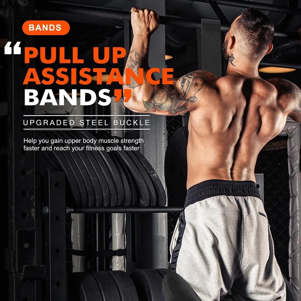 Pull-Up Booster Belt for Indoor Fitness Horizontal Bar Training with Elastic Tension Rope and Auxiliary Support