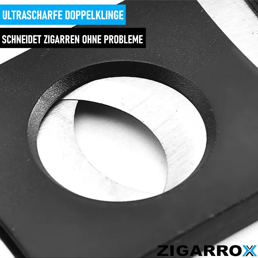 ZIGARROX Zigarrenschneider Zigarrenabschneider Cutter mit Edelstahl Doppelklinge