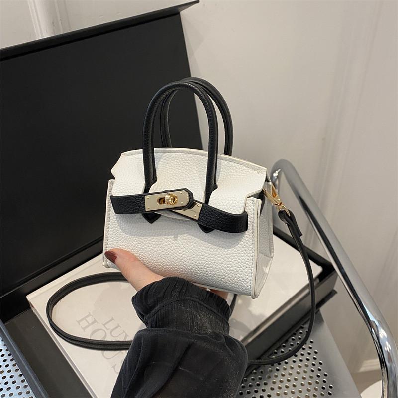 Childrens Pu Shoulder Bag Fashionable And Simple Handbag Paired Bag Carrying