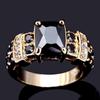 Jianjie Cross-Border Jewelry: Multicolor Inlaid Square Zircon Ring