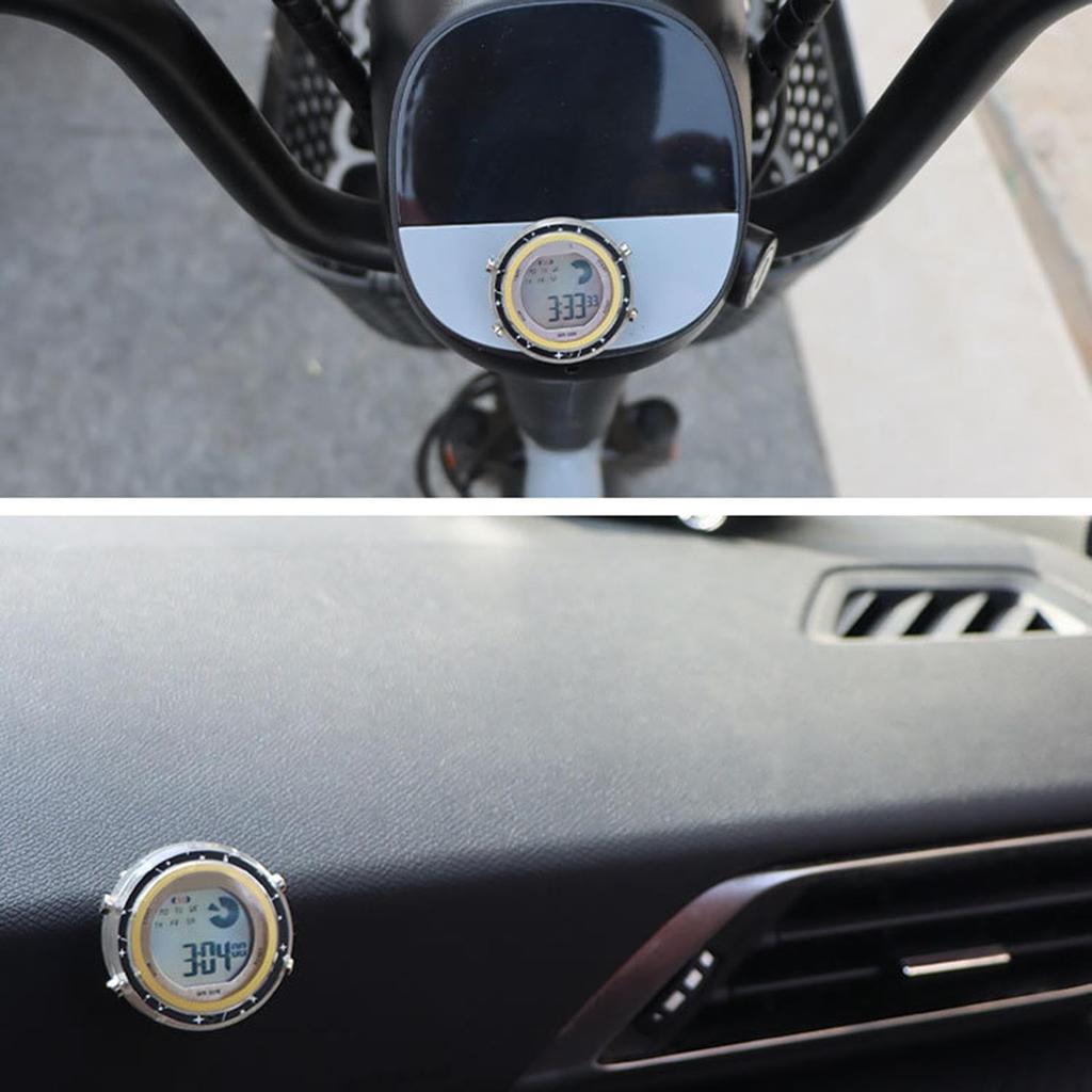 Waterproof Watches for Motorcycle,Luminous Dial Stick-on Bike Mount Clock | Auto Brightness Luminous Watches for Car, SUV